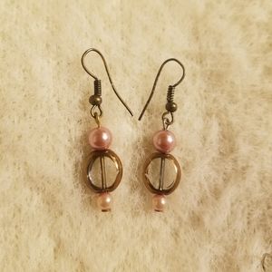 Pink Bead Earrings